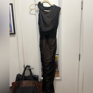 Zara Black Mesh Maxi Dress